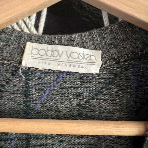 Vintage Bobby Yosten Men’s Lambs Wool Sweater Vest Grandpa Core Coastal Grunge - Picture 4 of 6